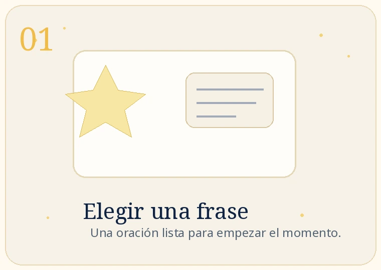 Ilustración de elegir una oración
