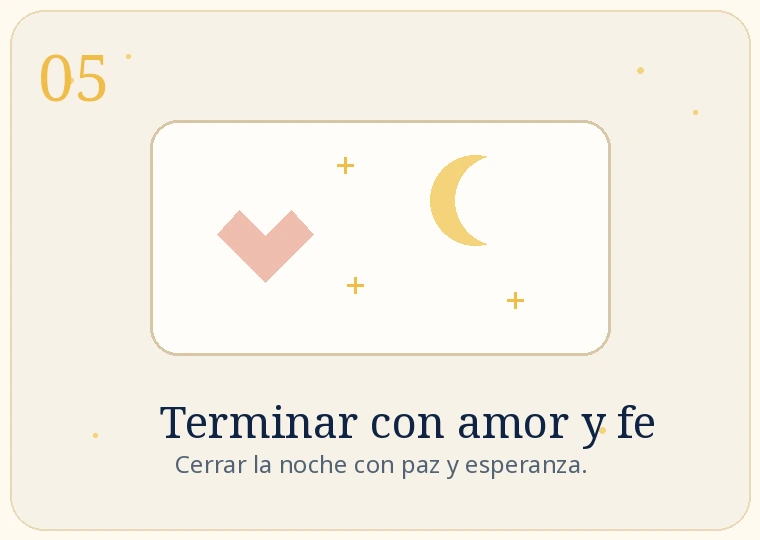 Ilustración de terminar la noche con cariño y fe