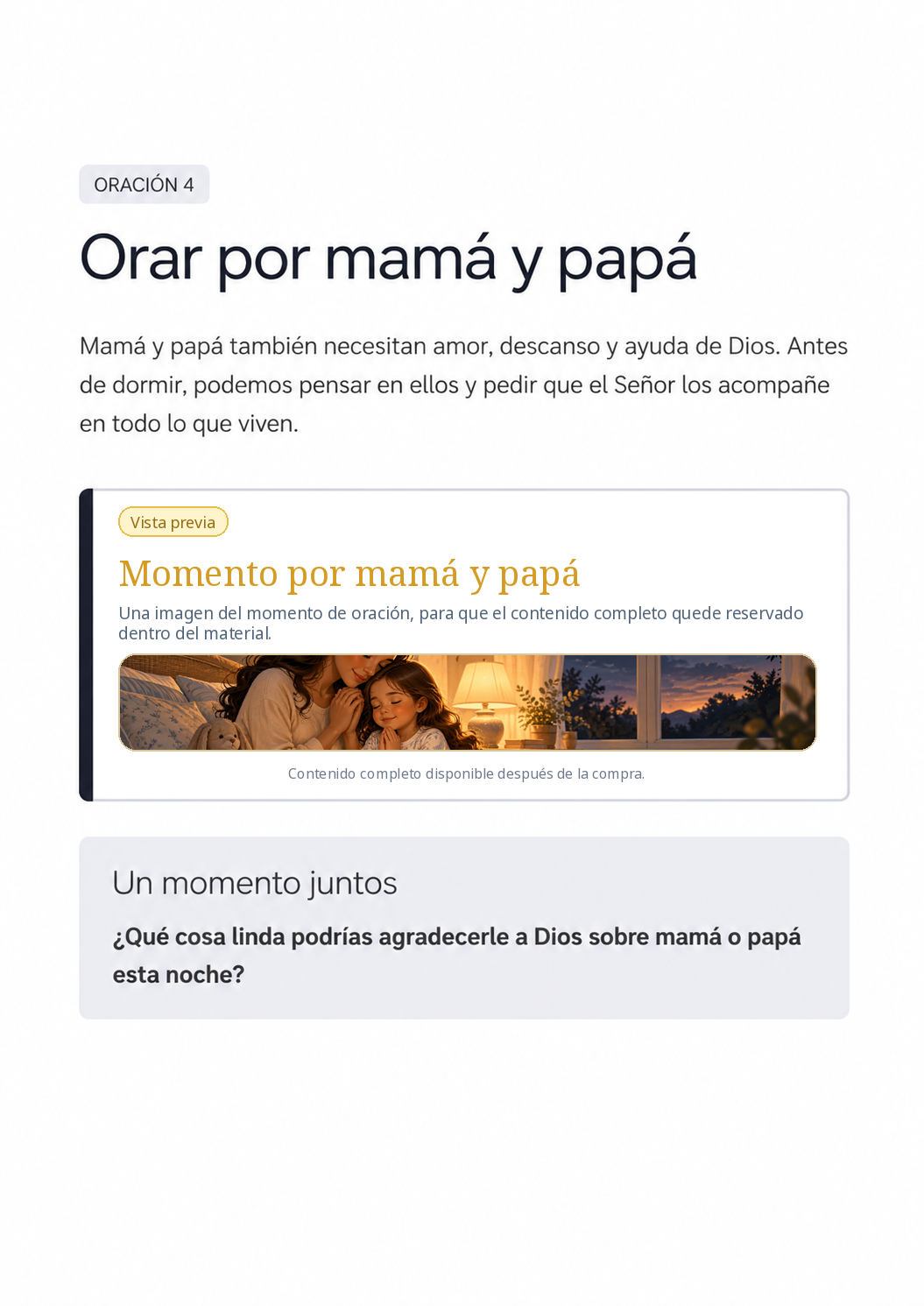 Oración 4: Orar por mamá y papá