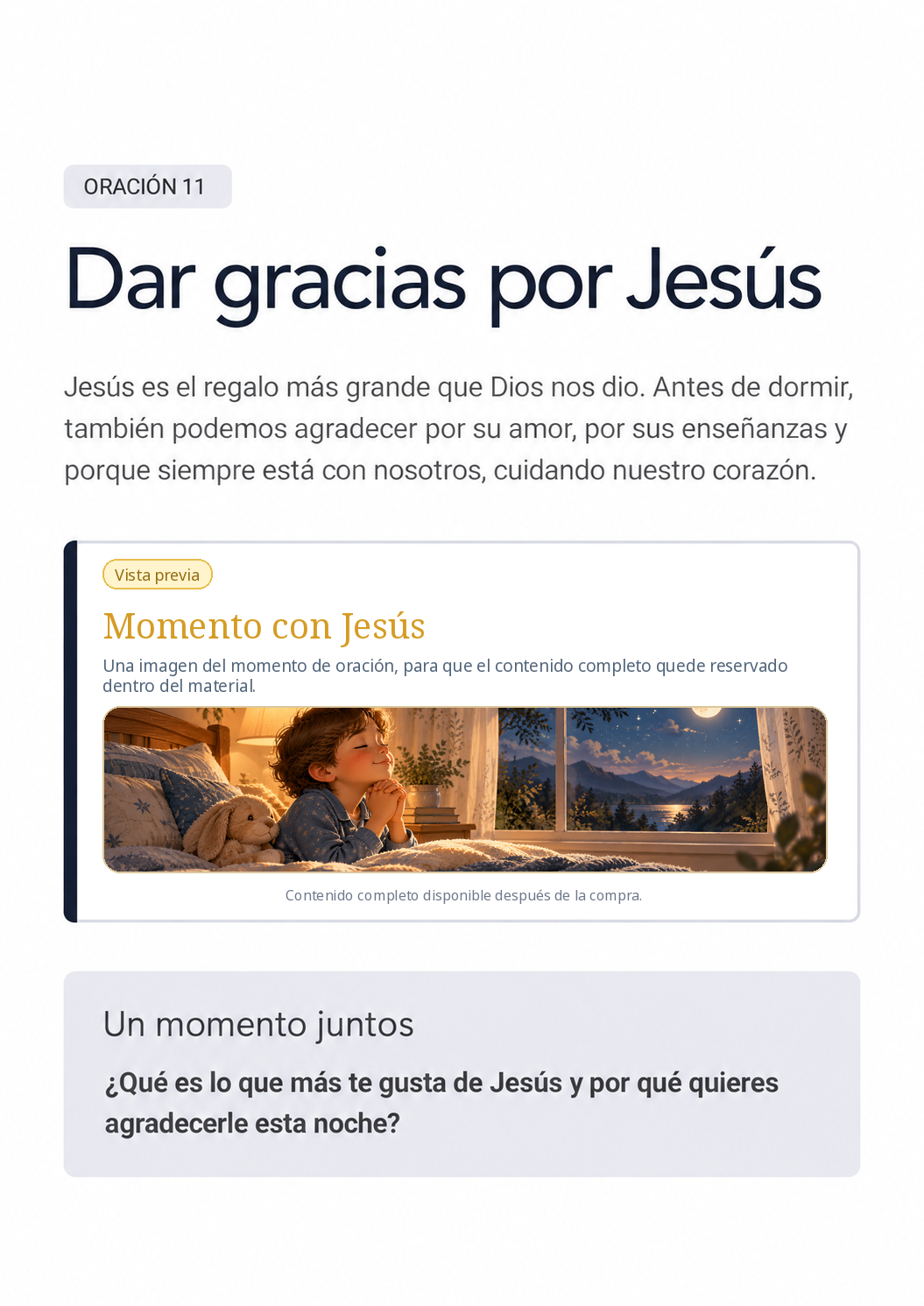 Oración 11: Dar gracias por Jesús
