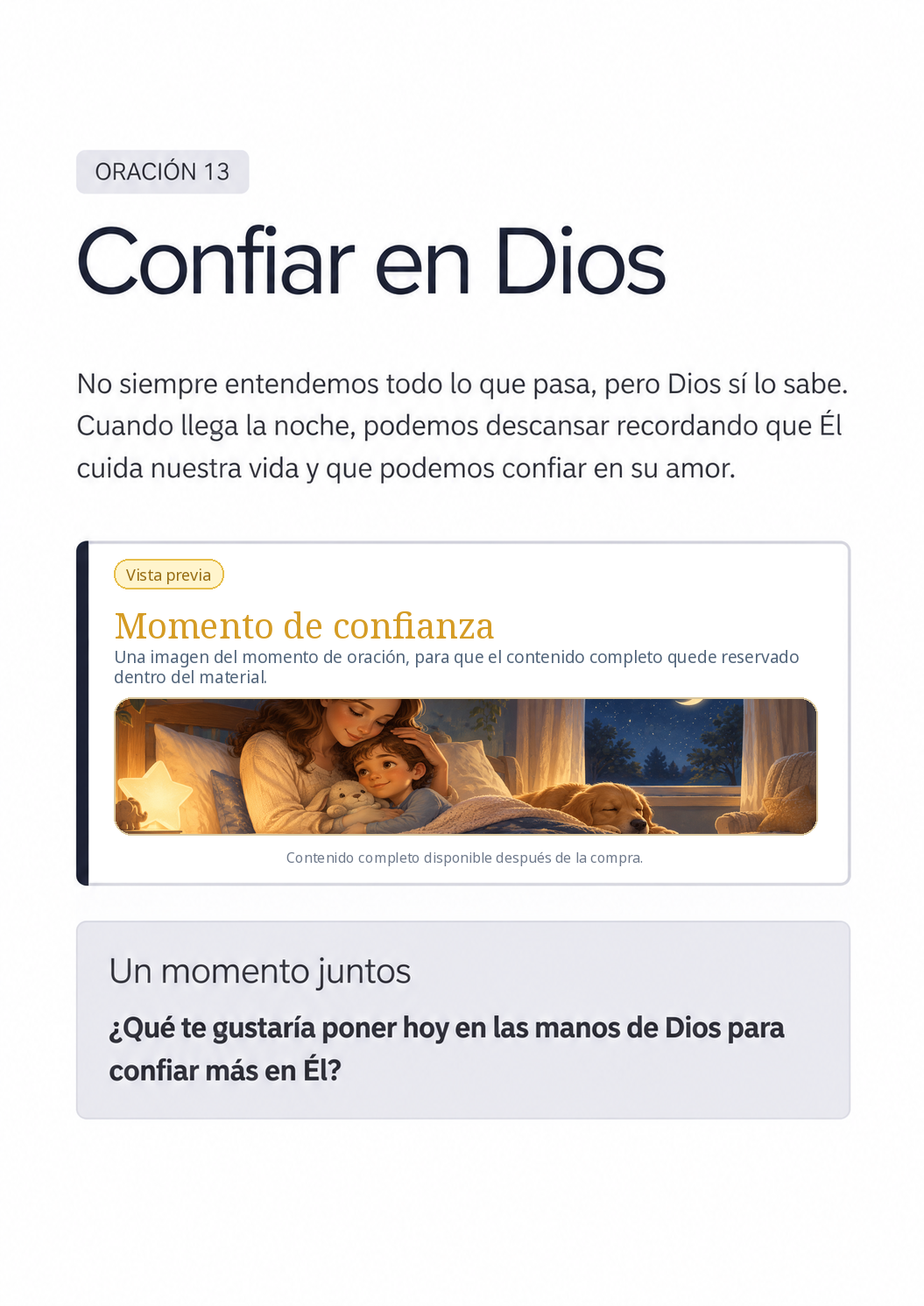 Oración 13: Confiar en Dios